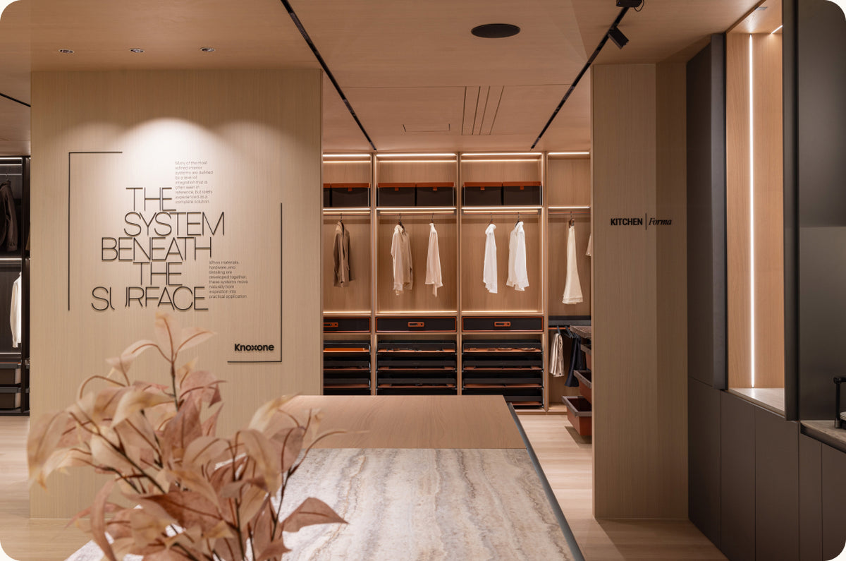 Wardrobe and integrated systems on display