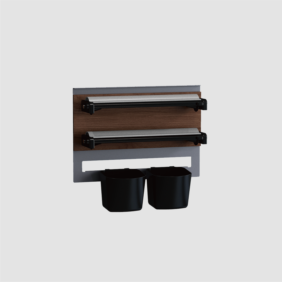 BASISTEM BASEL Nature Line Dual Roll Dispenser (with Twin Hanging Containers)