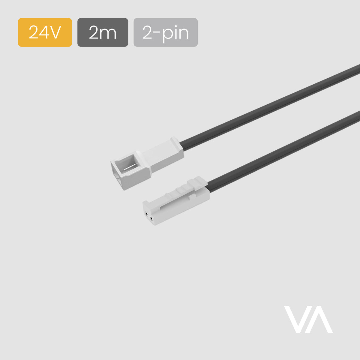 VOXAURA Extension Cable, EC3000, 2-pin, 24V, 2m