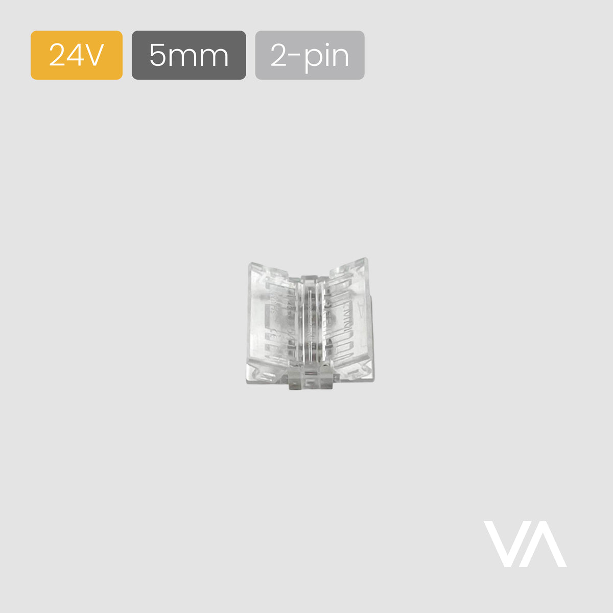 VOXAURA Straight Connector, LC3000, 2-pin, 5mm, 24V