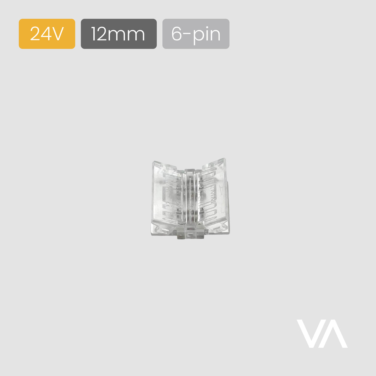 VOXAURA Straight Connector, LC3090, 6-pin, 12mm, 24V