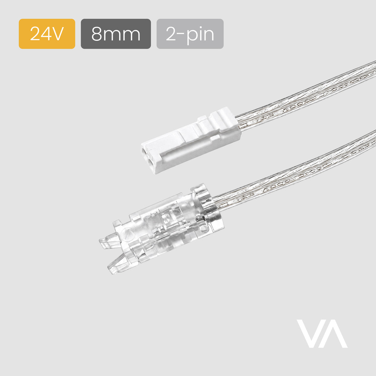 VOXAURA Connecting Cable, LC4005, 2-pin, 8mm, 24V, 2m