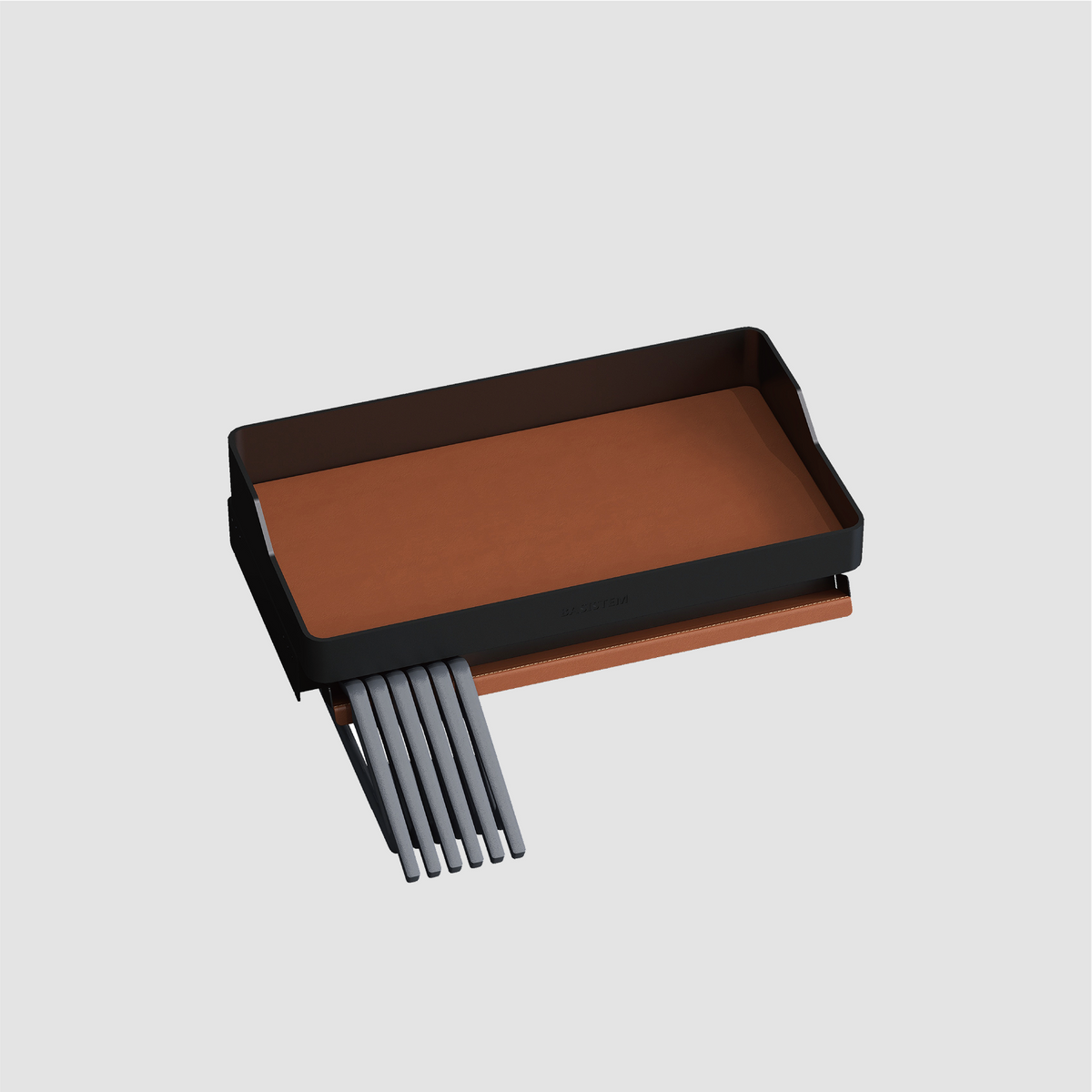 BASISTEM LIESTAL Leather Fixed Tray