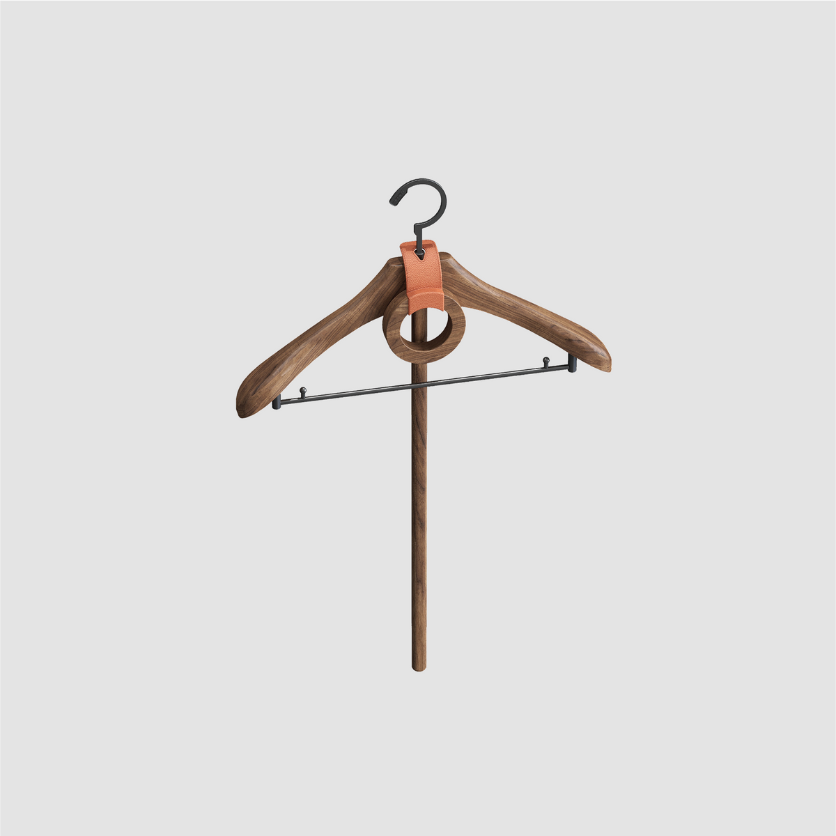 BASISTEM HORGEN Saddle Orange Walnut Suit & Dress Hanger