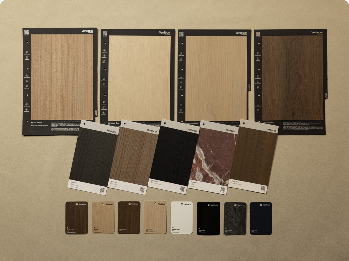Verdécor decorative surface samples